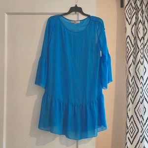 LOFT Ruffle Drop Waist Dress